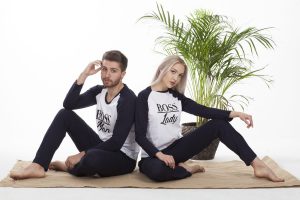 Moda Clubu Boss Man & Lady Çift Pamuklu Pijama Takımı