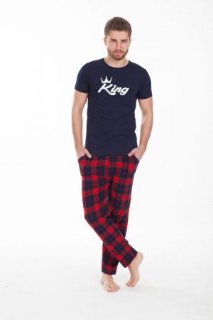 Moda Clubu Kırmızı Lacivert King & Queen Çift Pijama Takımı