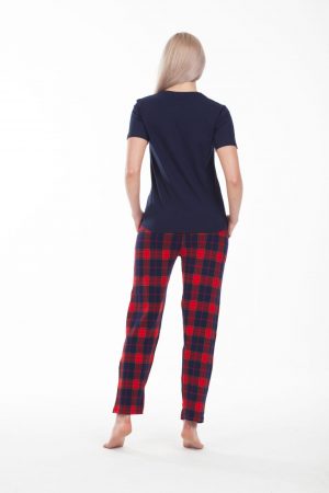 Moda Clubu Kırmızı Lacivert King & Queen Çift Pijama Takımı