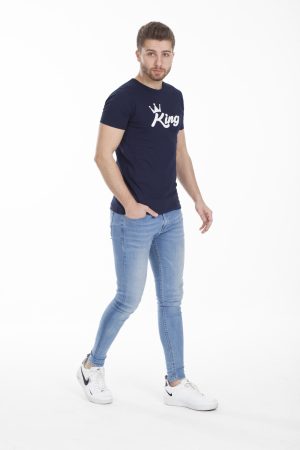 Moda Clubu Lacivert King & Queen Çift Tişört