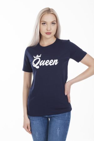 Moda Clubu Lacivert King & Queen Çift Tişört