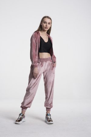 Moda Clubu Pembe Kadife Eşofman Takımı