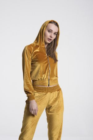 Moda Clubu Sarı Kadife Eşofman Takımı