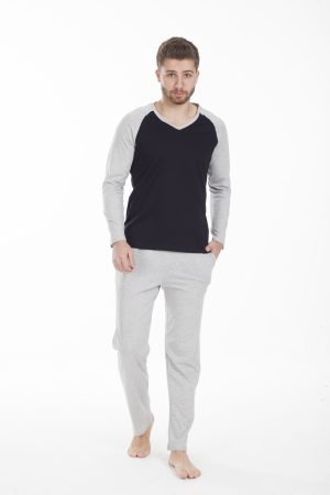 Moda Clubu Siyah Giri Çift Pijama Takımı