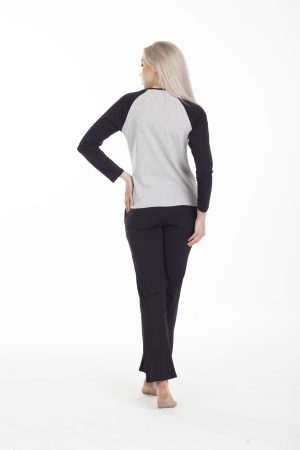 Moda Clubu Siyah Giri Çift Pijama Takımı