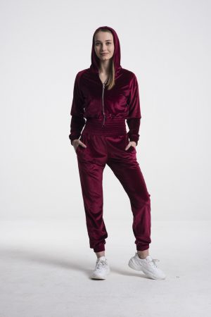 Moda Clubu Bordo Kadife Eşofman Takımı