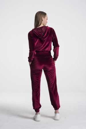 Moda Clubu Bordo Kadife Eşofman Takımı