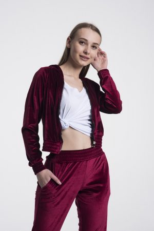 Moda Clubu Bordo Kadife Eşofman Takımı