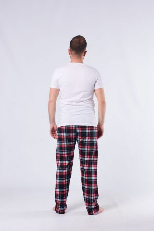 Moda Clubu King Beyaz Ekoseli Erkek Pijama Takımı