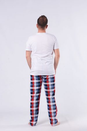 Moda Clubu Beyaz King&Queen Ekoseli Çift Kombin Pijama Takımı