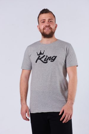 Moda Clubu King Gri Tişört & Siyah Şortlu Erkek Pijama Takımı