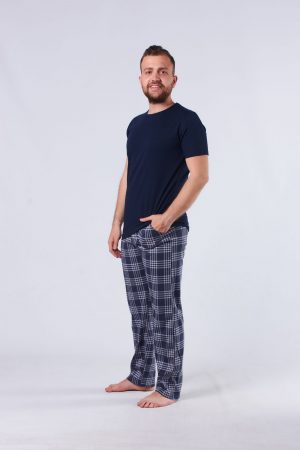 Moda Clubu Lacivert Ekoseli Erkek Pijama Takımı