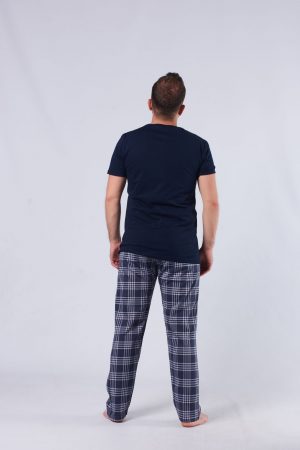 Moda Clubu Lacivert Ekoseli Erkek Pijama Takımı