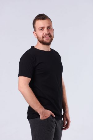 Moda Clubu Siyah-Füme Penye Erkek Pijama Takımı