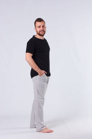 Moda Clubu Siyah-Gri Penye Erkek Pijama Takımı