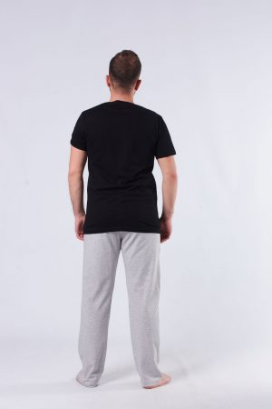 Moda Clubu Siyah-Gri Penye Erkek Pijama Takımı