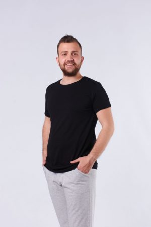 Moda Clubu Siyah-Gri Penye Erkek Pijama Takımı