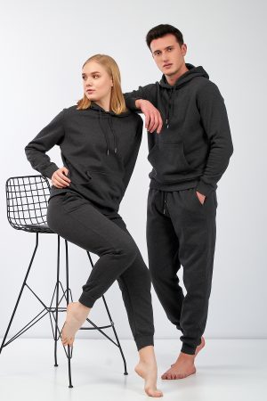 Moda Clubu Çift Siyah Eşofman Takımı