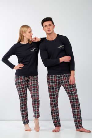 Moda Clubu İskoç Desen Ekose Çift Pijama Takımı