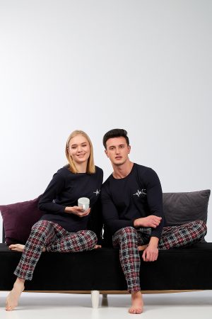 Moda Clubu İskoç Desen Ekose Çift Pijama Takımı