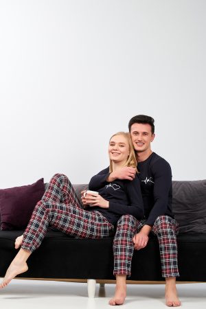 Moda Clubu İskoç Desen Ekose Çift Pijama Takımı