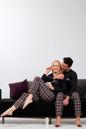 Moda Clubu İskoç Desen Ekose Çift Pijama Takımı