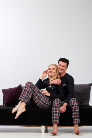 Moda Clubu İskoç Desen Ekose Çift Pijama Takımı