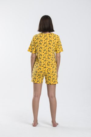 Moda Clubu Şortlu Pijama Takımı – Kalp Desenli